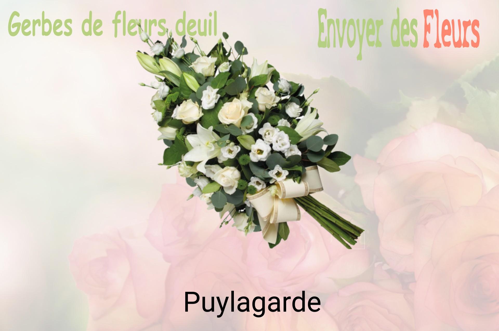 Gerbe de fleurs de deuil livrée à Puylagarde